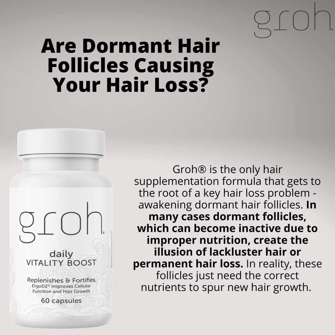 GROH Daily Vitality Boost Hair Growth Supplement - 60 Capsules - image 6