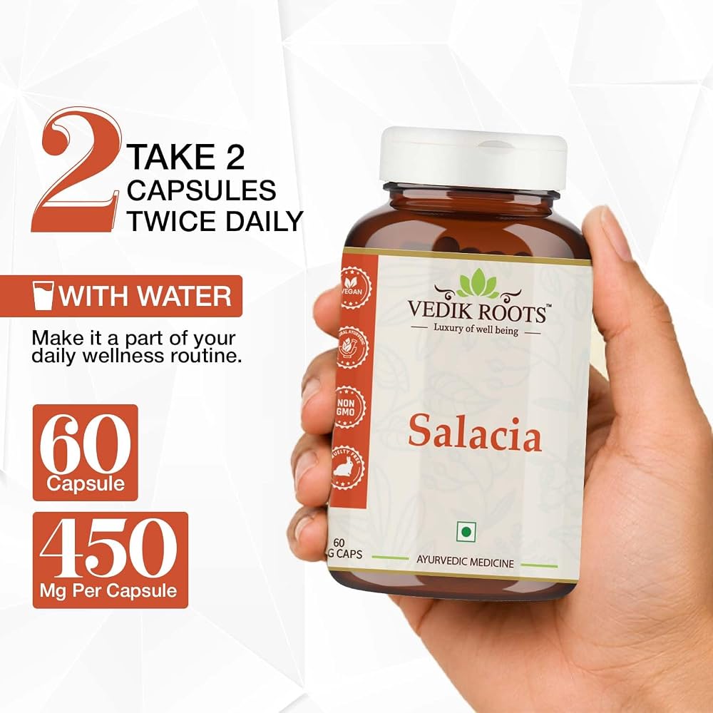 VEDIKROOTS Salacia Capsules Herbal Supplement - 60 Vegetarian Capsules - image 6