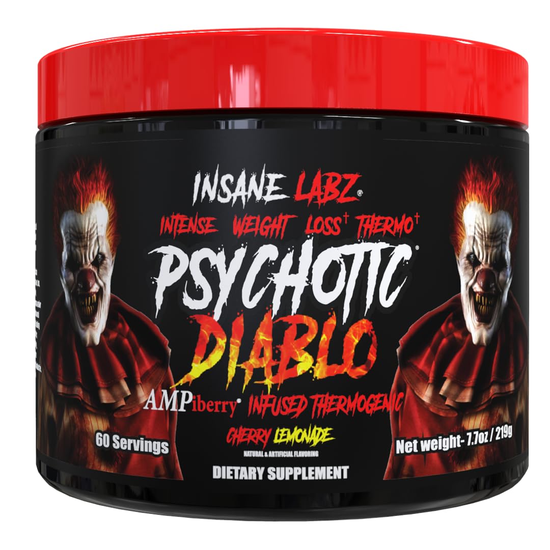 Insane Labz Psychotic Diablo Thermogenic Fat Burner Powder - 60 Servings