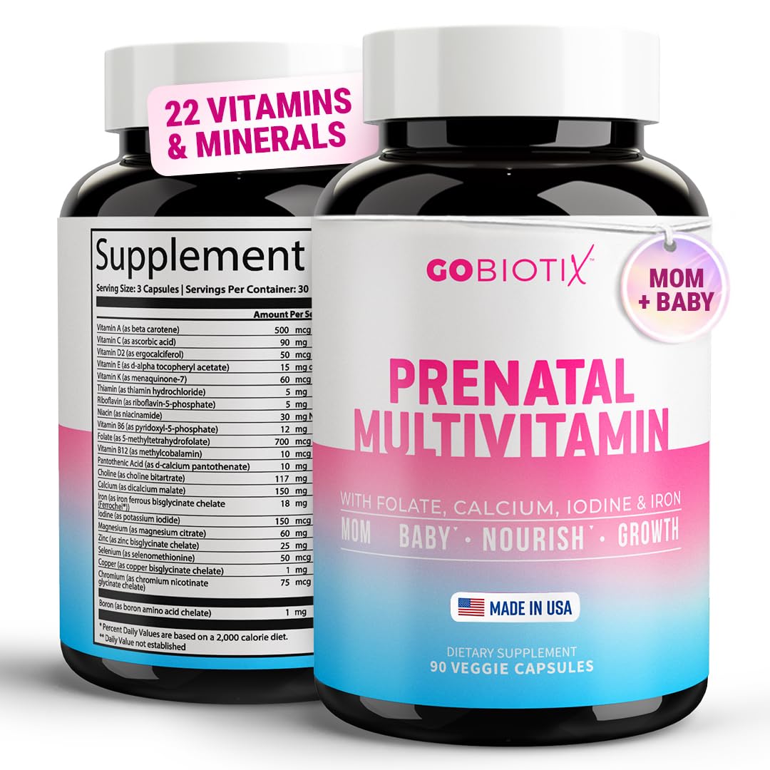 GOBIOTIX Prenatal/Postnatal Vitamins with Iron