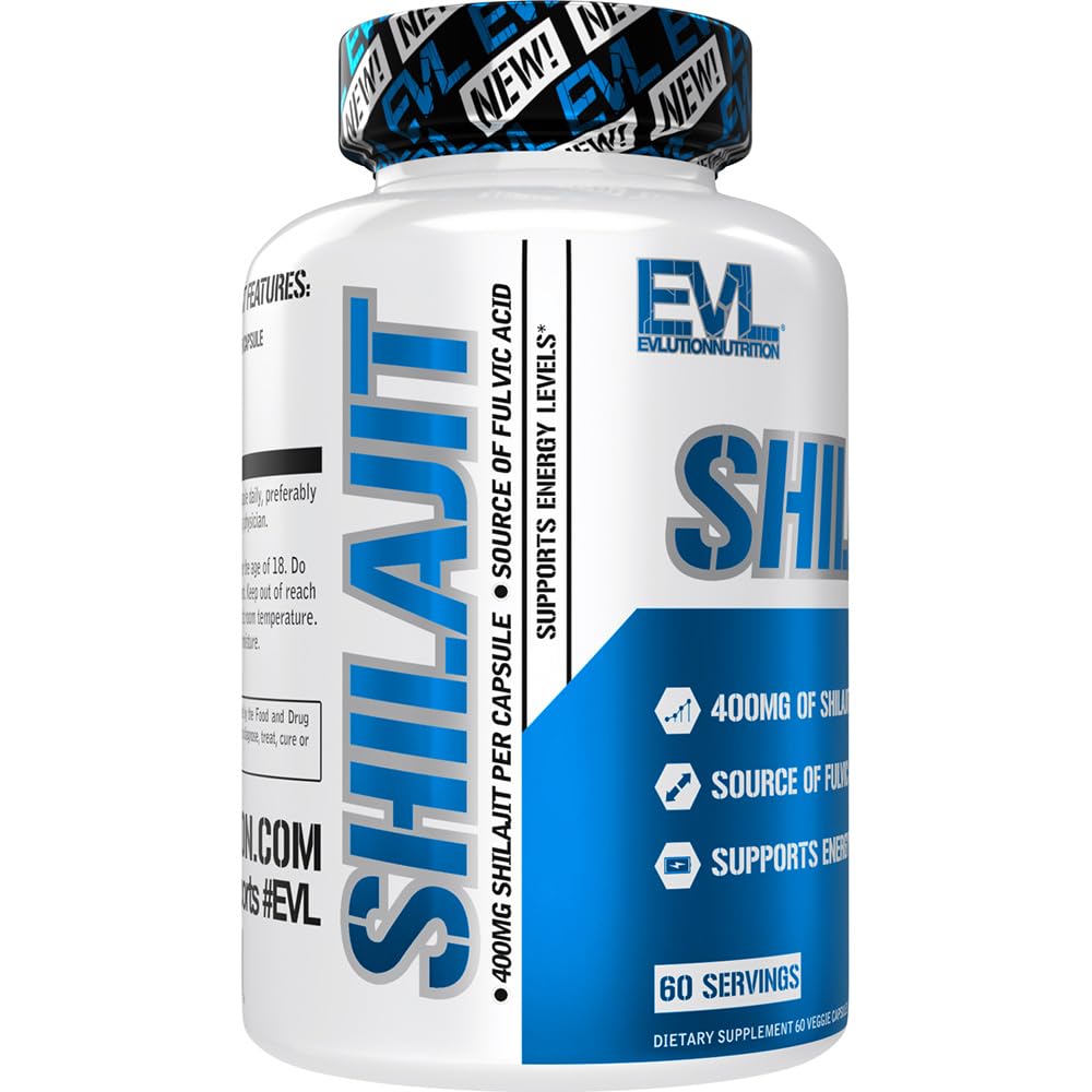 Evlution Nutrition Shilajit 400mg Energy Support - 60 Vegetarian Capsules - image 4
