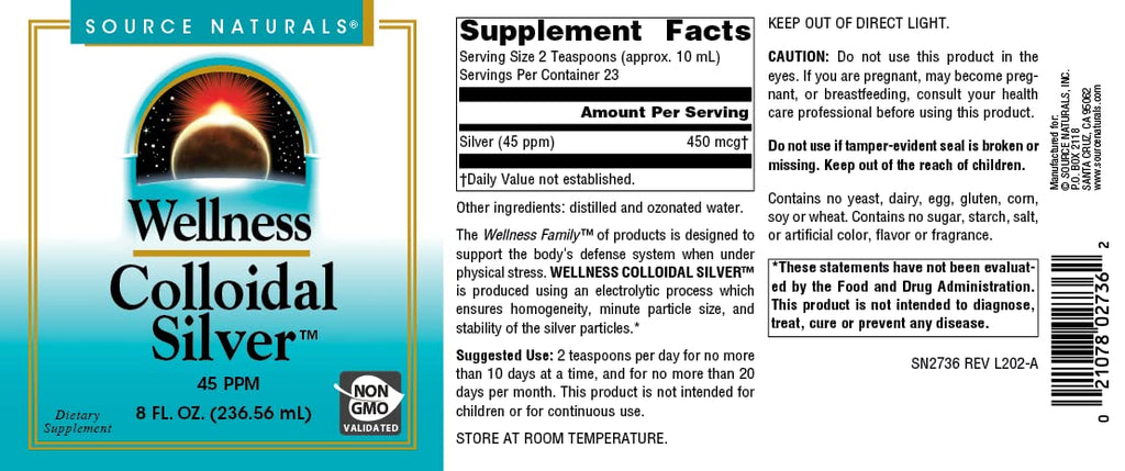 Source Naturals Wellness Colloidal Silver - 8 Fl Oz - image 4