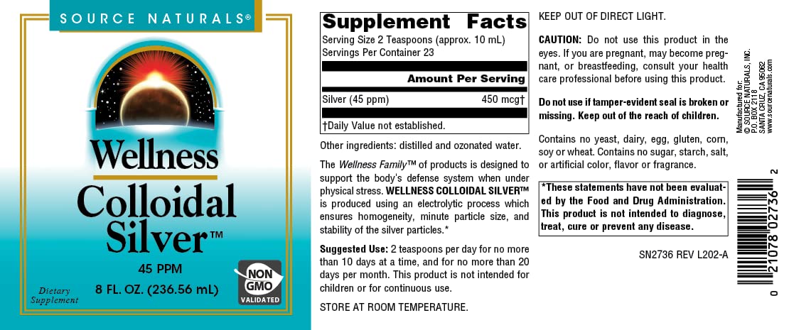 Source Naturals Wellness Colloidal Silver - 8 Fl Oz - image 4