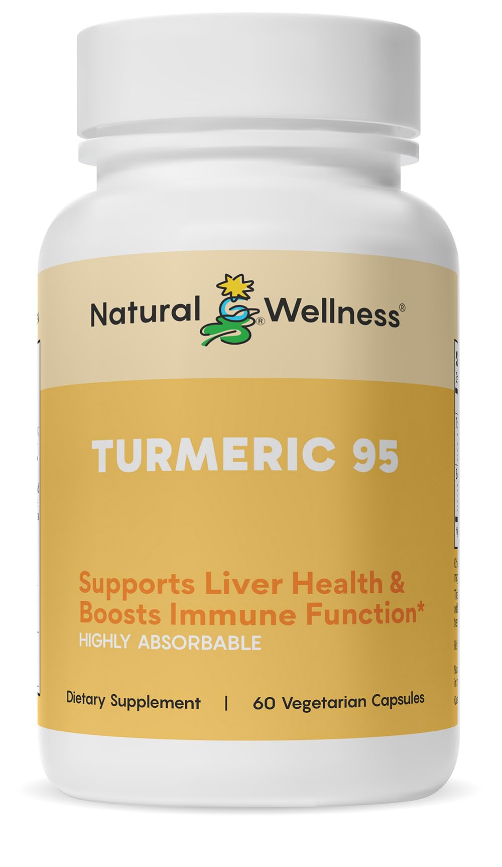 Natural Wellness Turmeric 95 with BioPerine Joint Support - 60 Capsules