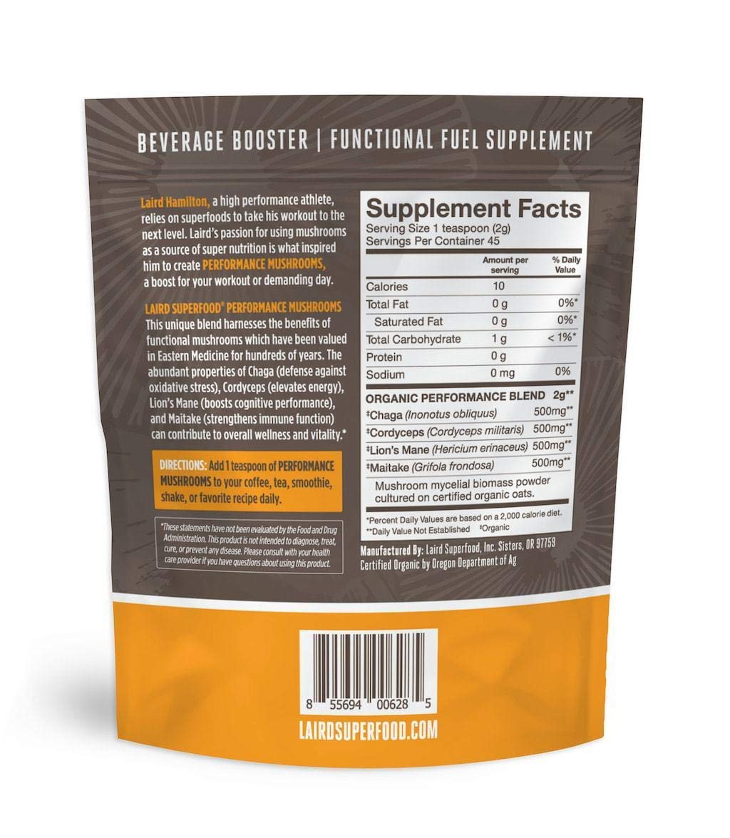 Laird Superfood Organic Performance Mushroom Blend Powder - 6.34 oz - image 2