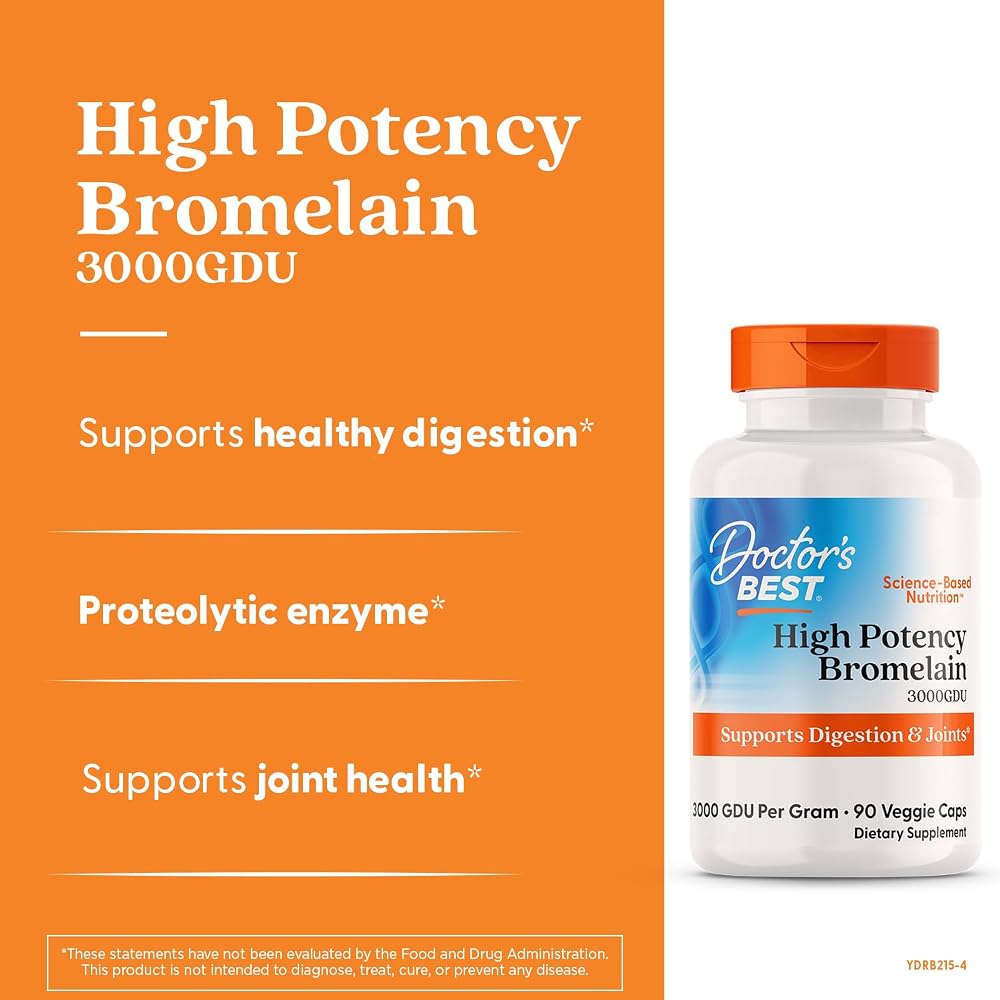 Doctor's Best Bromelain 500 mg Digestive Enzyme - 90 Vegetarian Capsules - image 2
