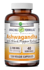 Amazing Formulas Ashwagandha Root with Black Pepper Extract Supplement