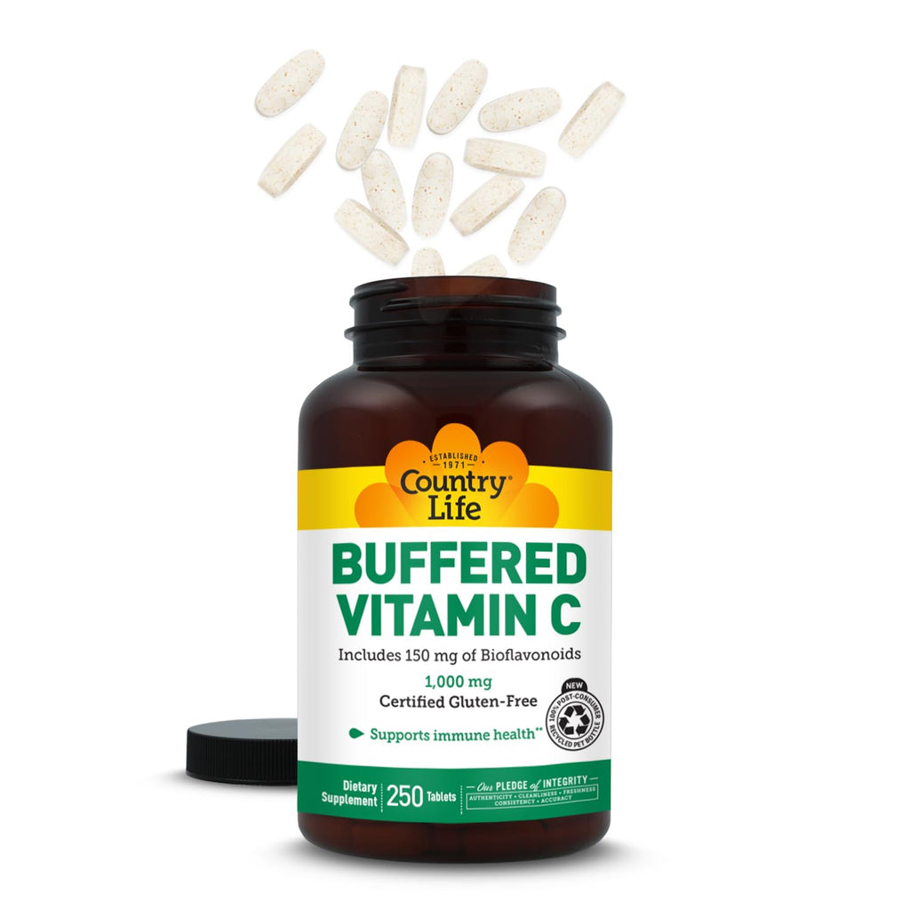 Country Life Buffered Vitamin C 1000 mg - 250 Tablets - image 8