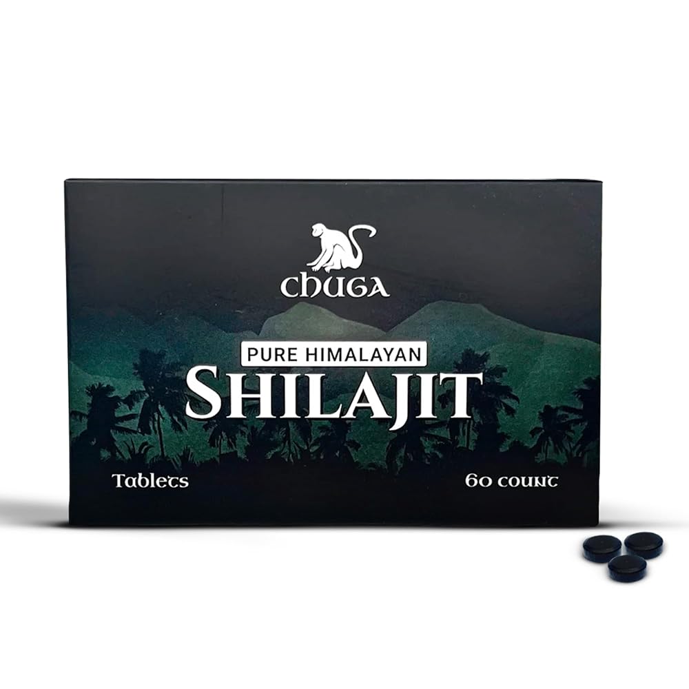Chuga Organic Himalayan Shilajit Tablets - 60 Tablets