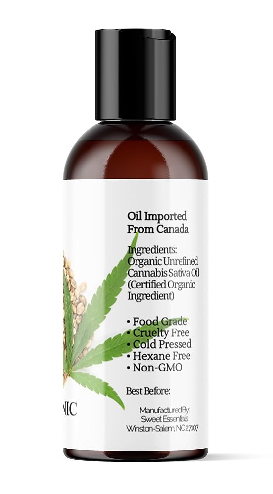 Sweet Essentials Organic Extra Unrefined Hemp Seed Oil (Food Grade) - image 4