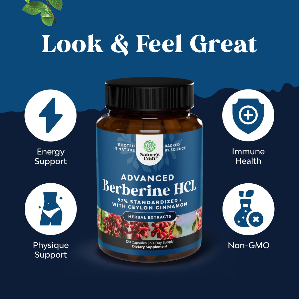 Natures Craft Balancing Berberine Plus 1200mg Per Serving Complex