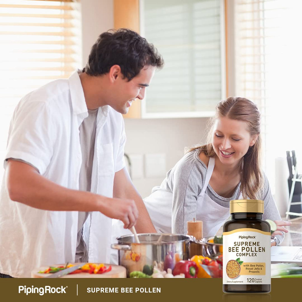Piping Rock Bee Pollen with Royal Jelly and Propolis - 120 Caplets - image 6