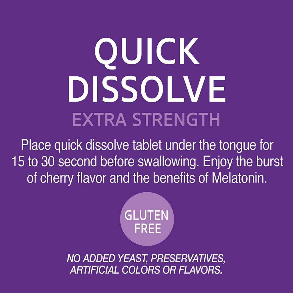 21st Century Melatonin Quick Dissolve Tablets Cherry 10 mg - 120 Tablets - image 6