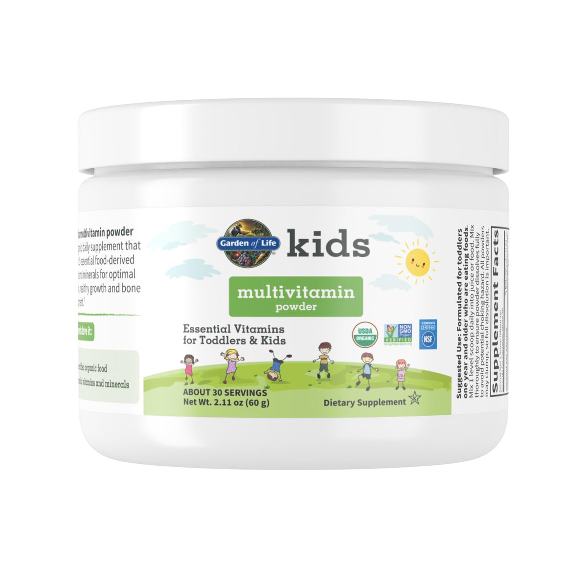 Garden of Life Kids Multivitamin Unflavored Powder - 30 Day Supply