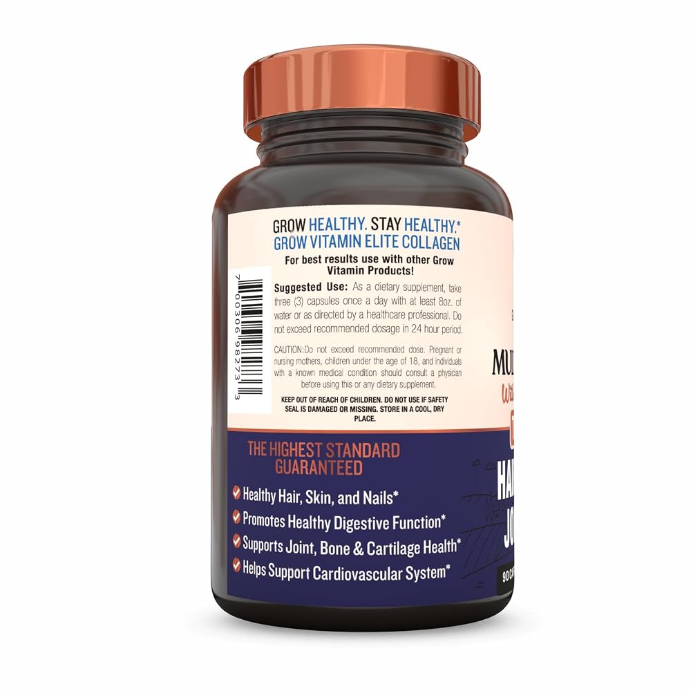 grow vitamin Multi Collagen Capsules Types I, II, III, V & X - 90 Capsules - image 8
