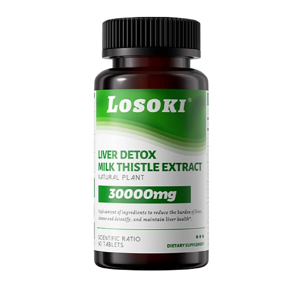 Losoki Liver Detox Supplement with Milk Thistle & Turmeric - 60 Tablets