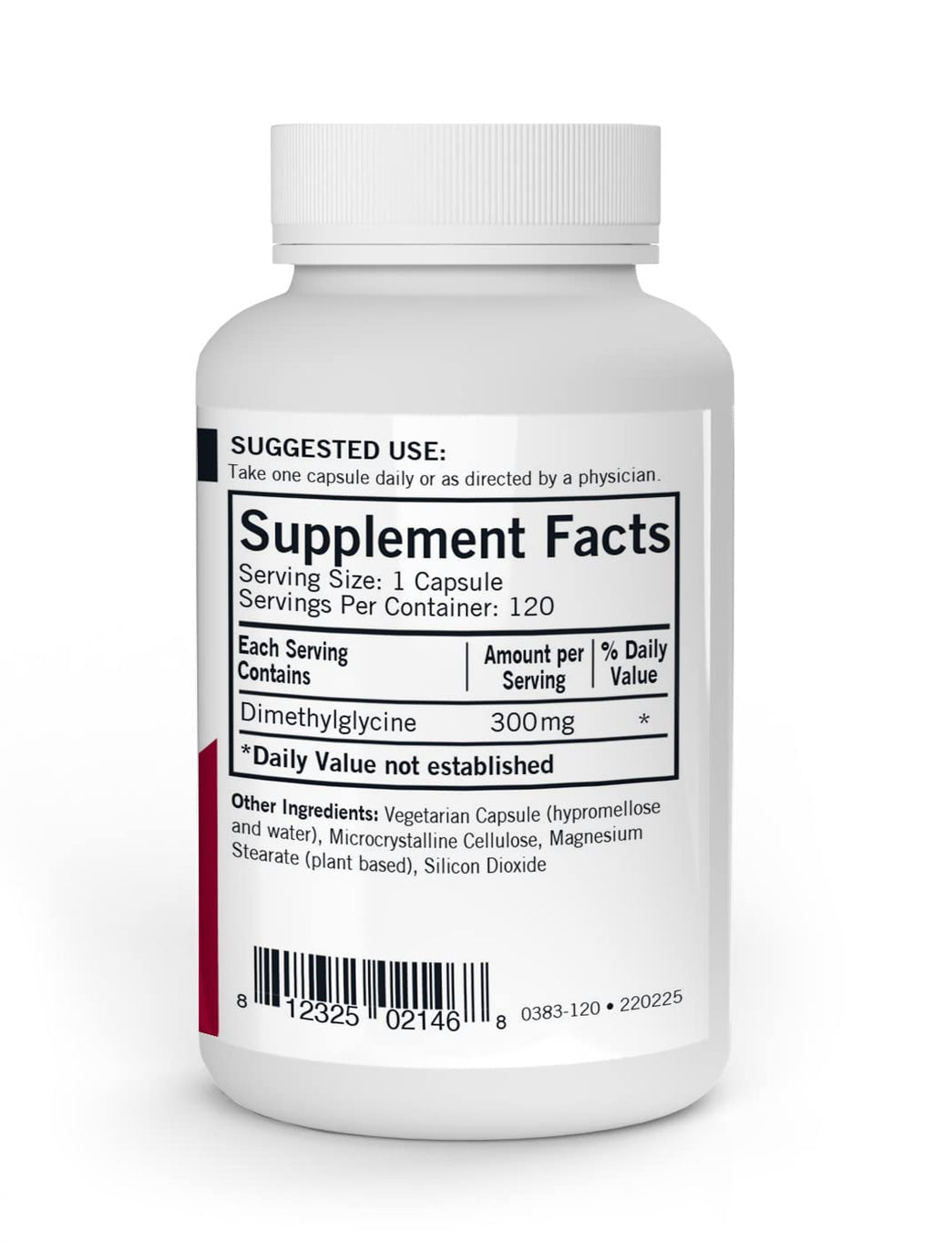 Kirkman DMG 300 mg Dimethylglycine Supplement - 120 Vegetarian Capsules - image 2