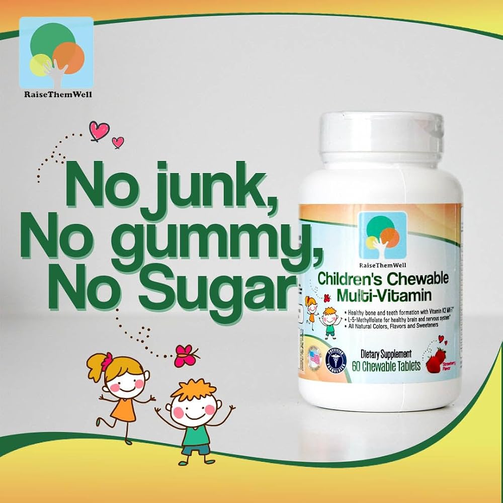 Raise Them Well Kids Immunity Chewable with C, D3, K2 & Zinc - 60 Tablets - image 2