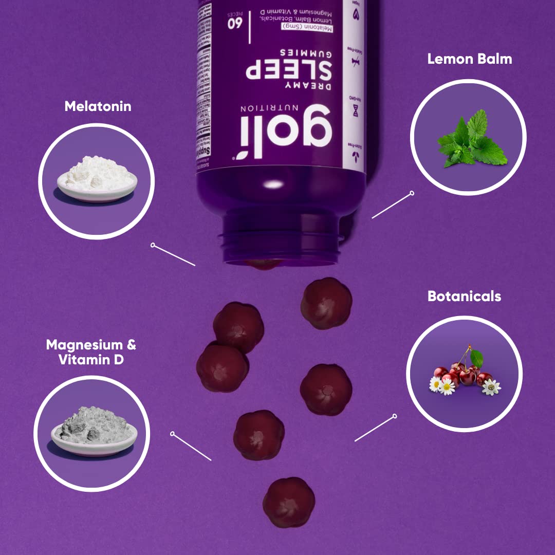 Goli Gummy Melatonin 5Mg Vegan, Glutenfree Bottle Yes