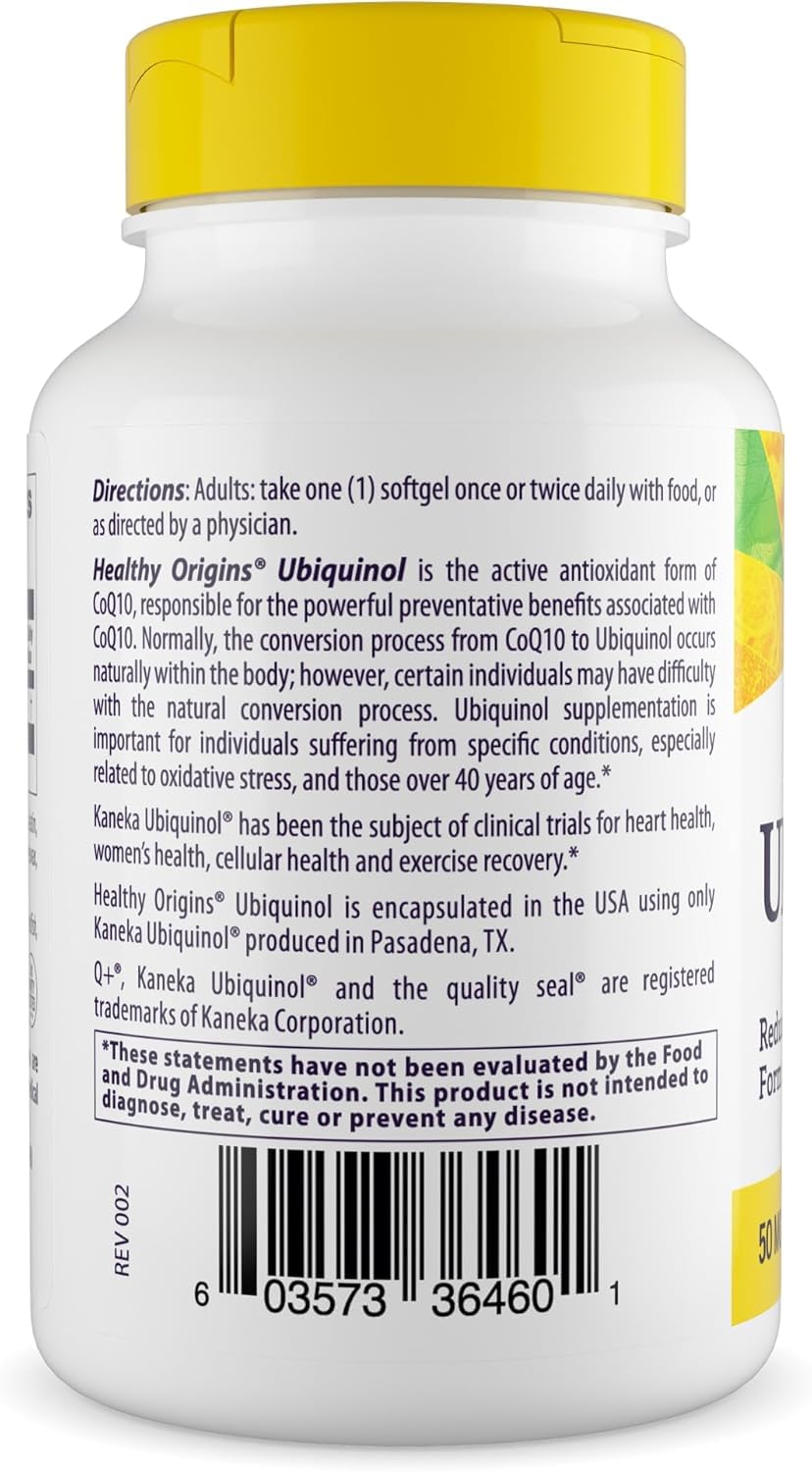 Healthy Origins Ubiquinol CoQ10 50 mg - 150 Softgels - image 2