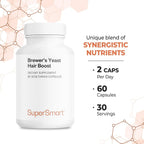 Supersmart Brewer's Yeast Hair Boost with Biotin & Zinc - 60 Vegetarian Capsules - image 5