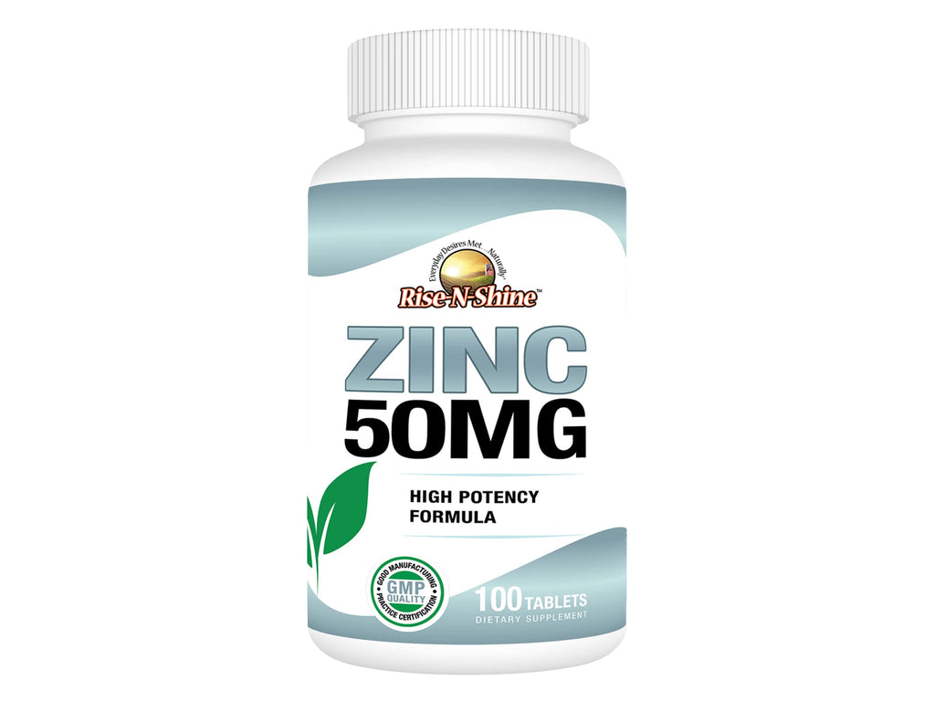 Rise-N-Shine Zinc 50 mg Immune Support - 100 Tablets