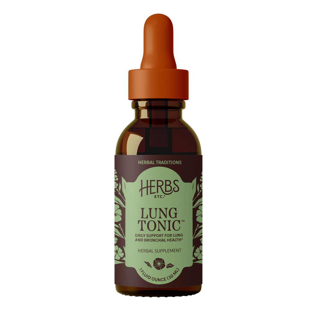 Herbs Etc. Lung Tonic Classic Liquid Extract for Clear Breathing - 1 fl oz