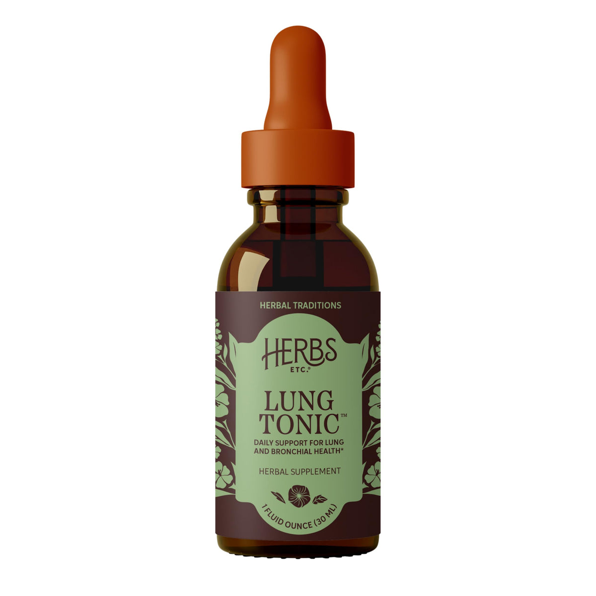 Herbs Etc. Lung Tonic Classic Liquid Extract for Clear Breathing - 1 fl oz