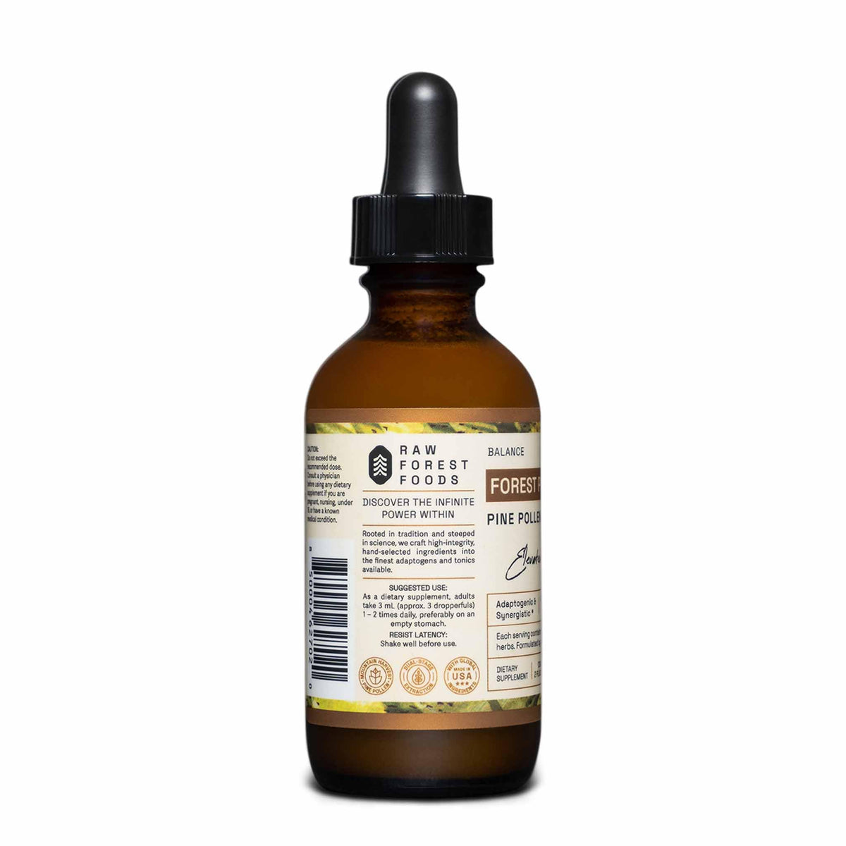 RAW Forest Foods Forest Prana Elixir Pine Pollen and Nettle Root