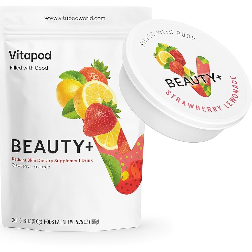 Vitapod Beauty+ Collagen Drink Mix Strawberry Lemonade - 30 Pods