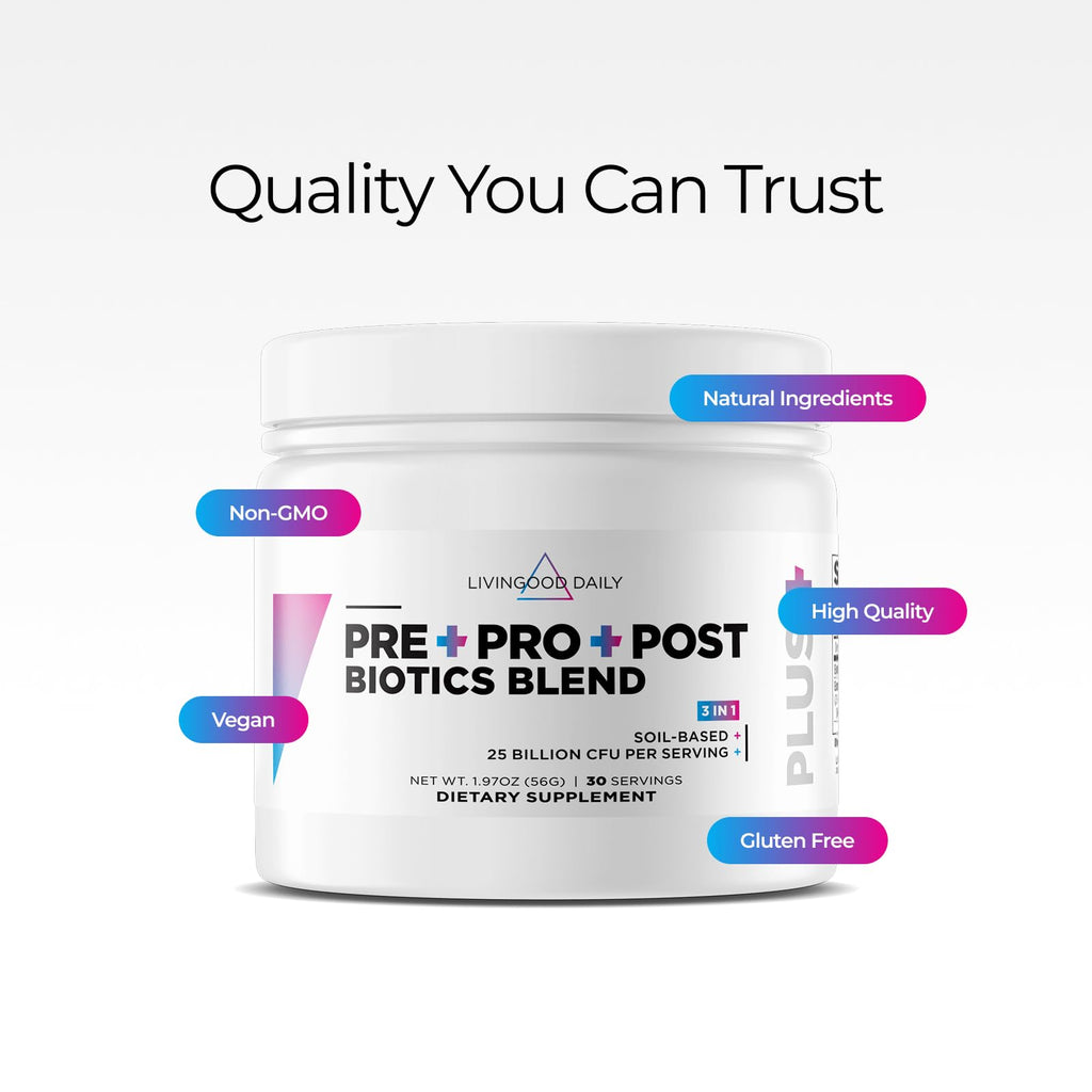Livingood Daily Pre Pro Post Biotics Blend Powder - 30 Servings - image 4