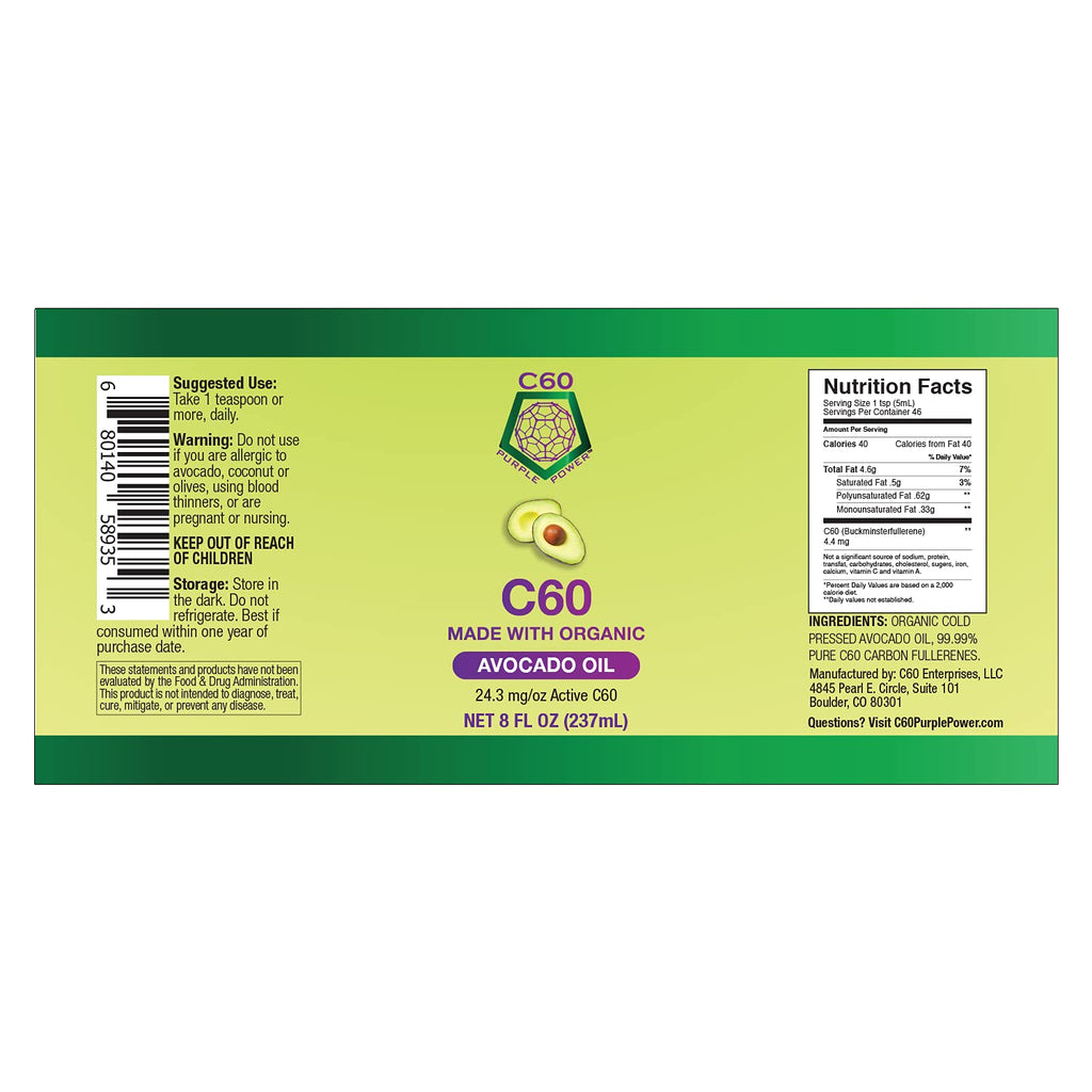 C60 Power Organic Avocado Oil