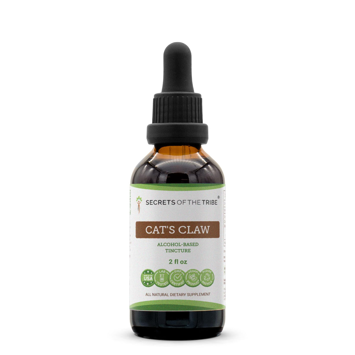 Secrets of the Tribe Cat's Claw Alcohol Tincture Liquid Extract - 2 fl oz