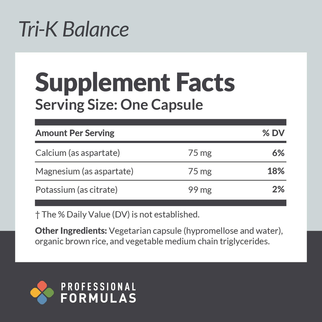 Professional Formulas Tri-K Balance Mineral Complex - 90 Vegetarian Capsules - image 2