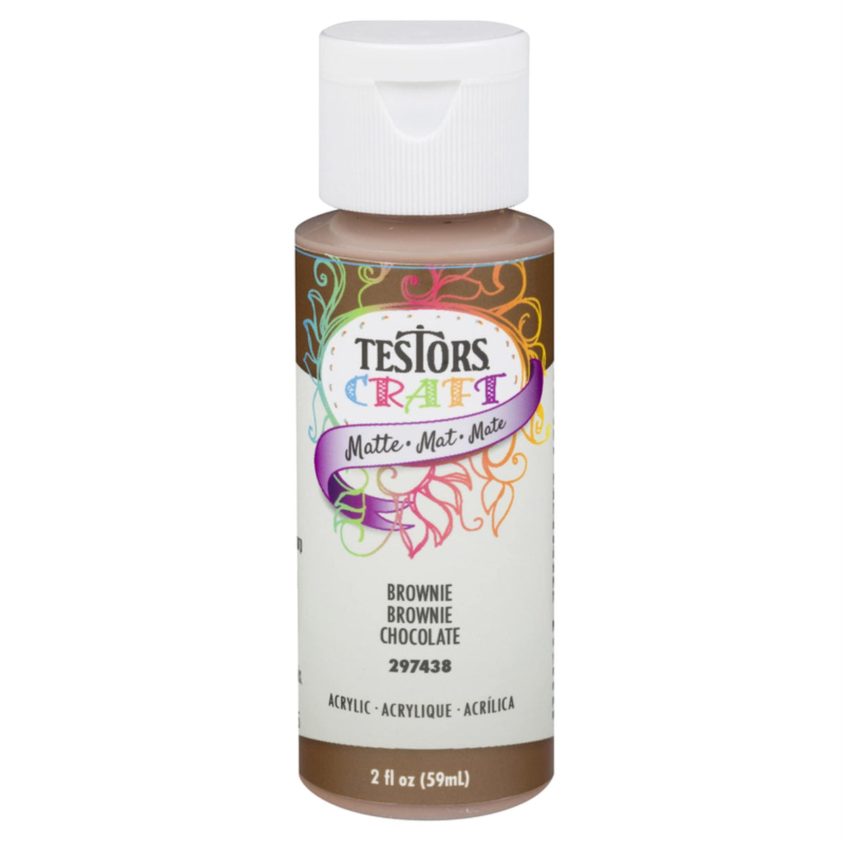Testors Acrylic Craft Paint Brownie - 2 oz Bottle