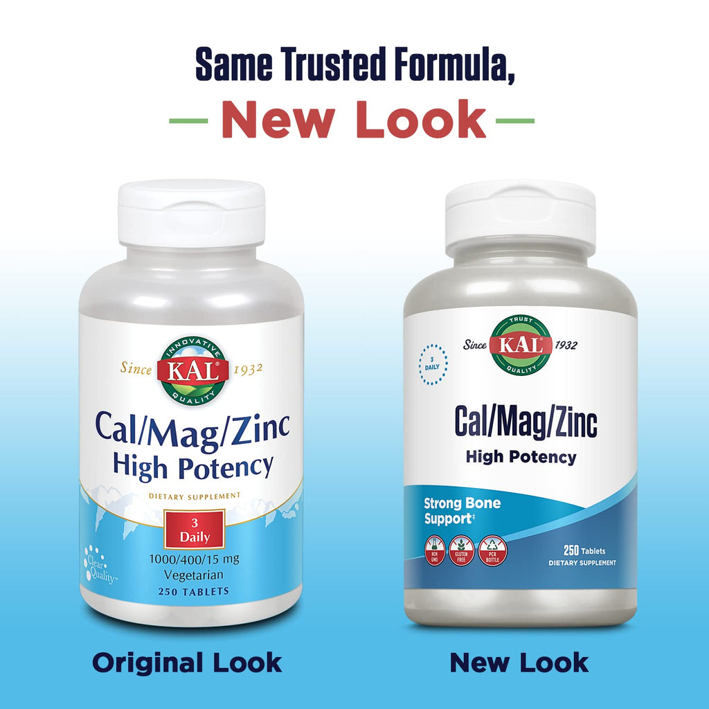 KAL Cal Mag Zinc Supplement for Bone Support - 250 Tablets - image 2