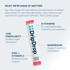 DripDrop Hydration - Zero Sugar Electrolyte Powder Packets Keto