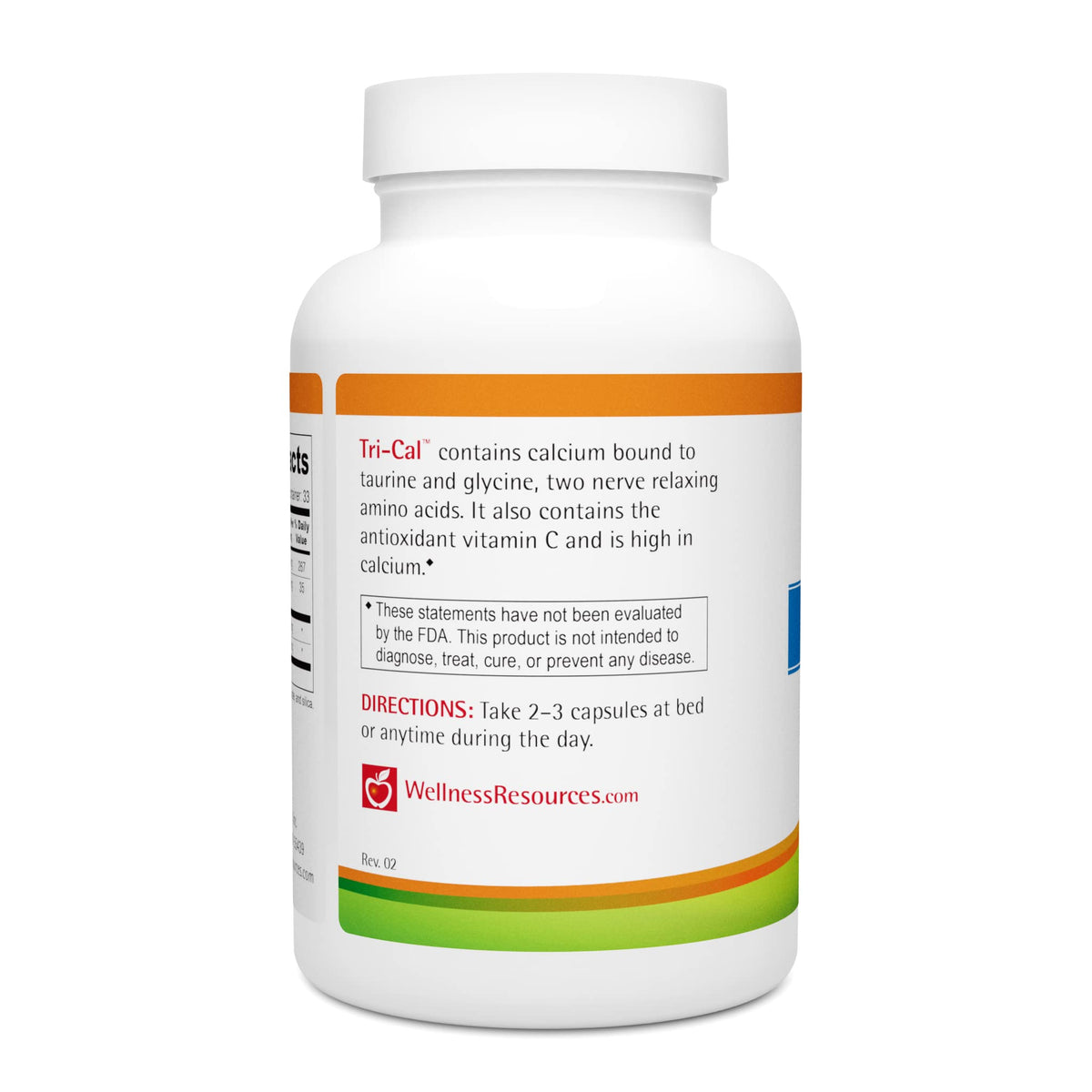 Wellness Resources Tri-Cal Taurine Glycine Calcium Sleep - 100 Capsules - image 3