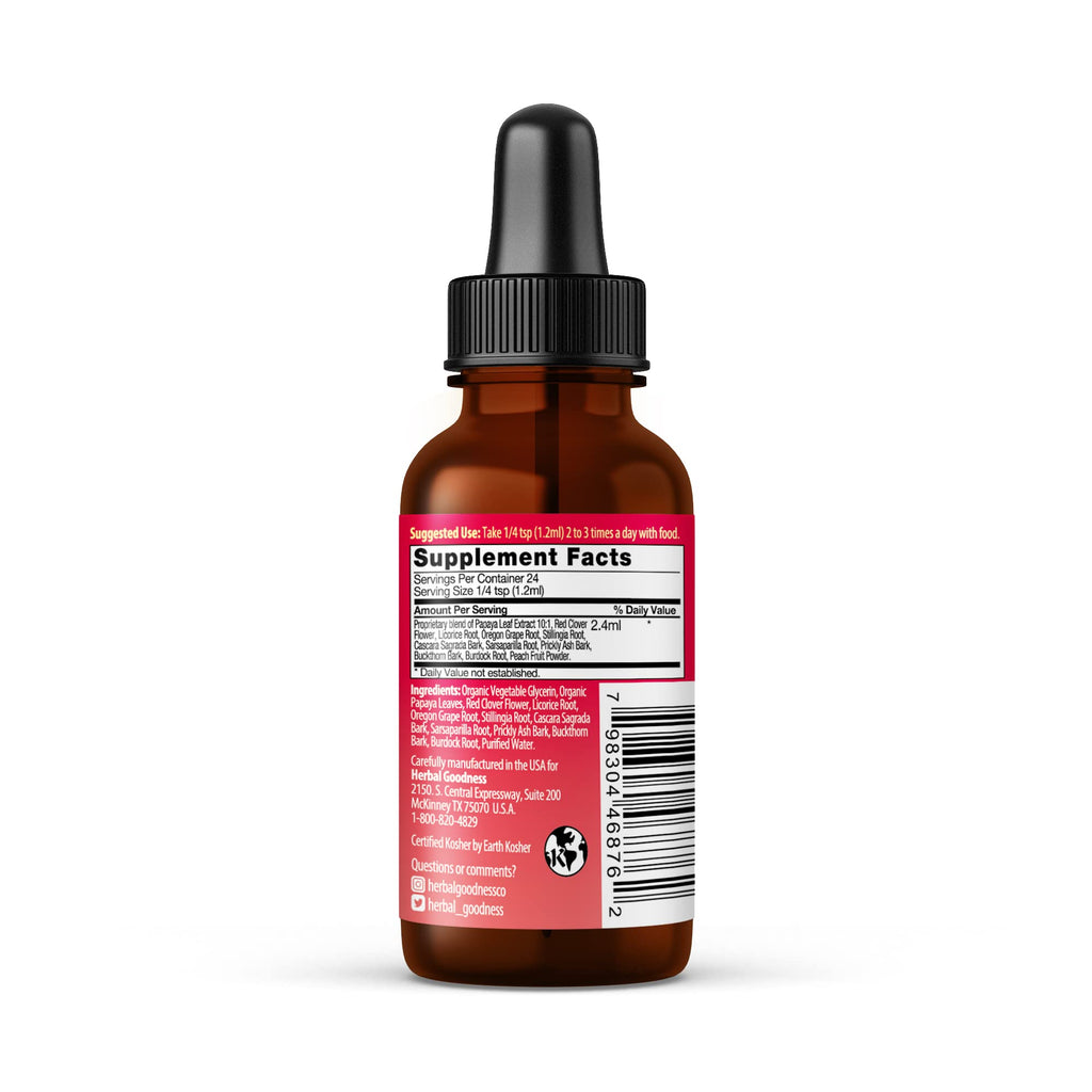 Herbal Goodness Papaya Leaf Blood Support Supplement - 1 fl oz - image 3