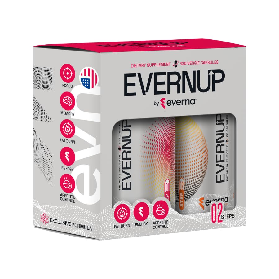 EVERNA EVERNUP Energy and Focus Supplement - 120 Capsules