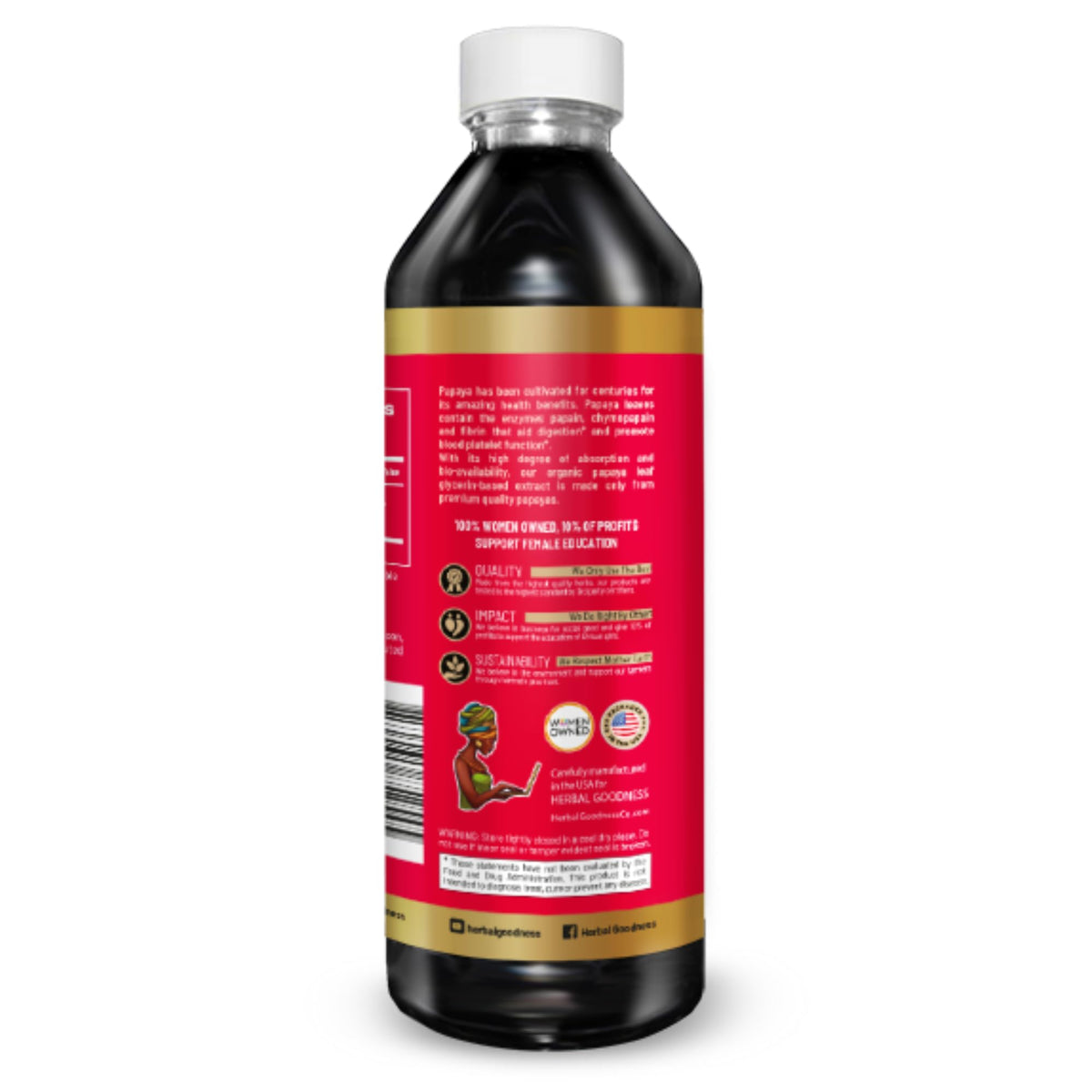 Herbal Goodness Papaya Leaf Blood Platelet Liquid Supplement - 12 fl oz - image 3