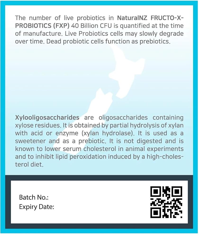 Natural NZ Fructo X Probiotics 40 Billion - 60 Vegetarian Capsules - image 3