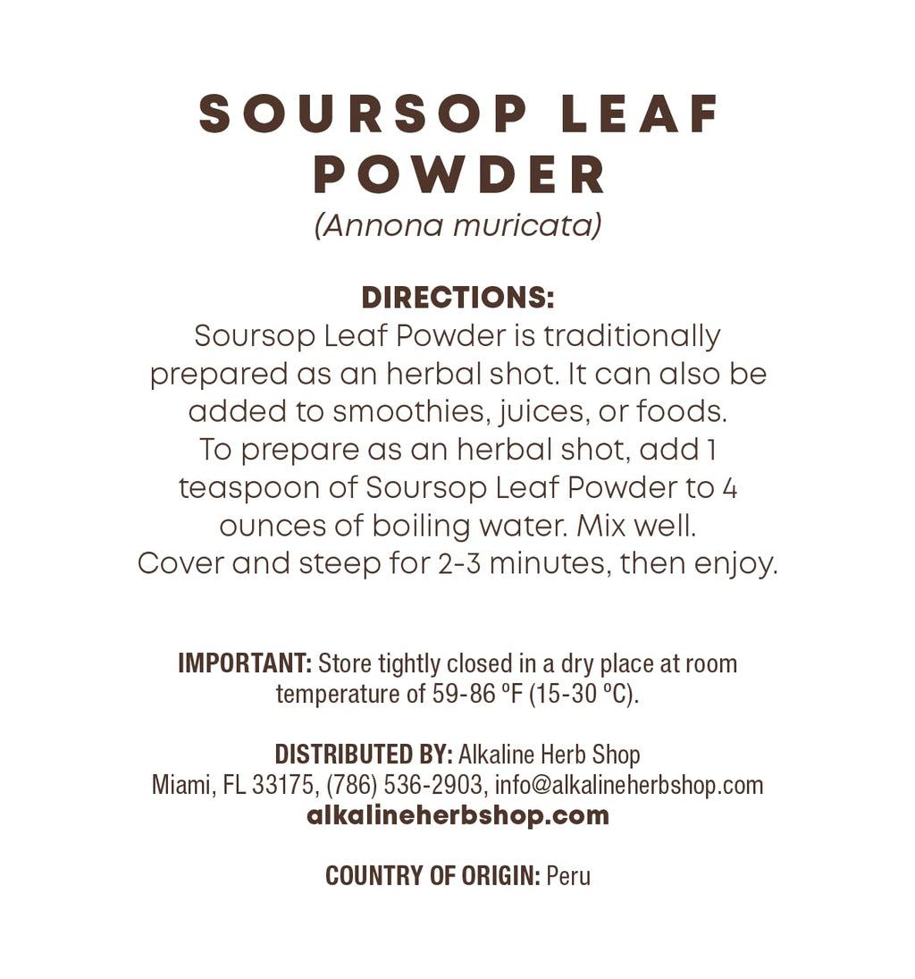 Alkaline Herb Soursop Leaf Powder - 4 oz - image 2