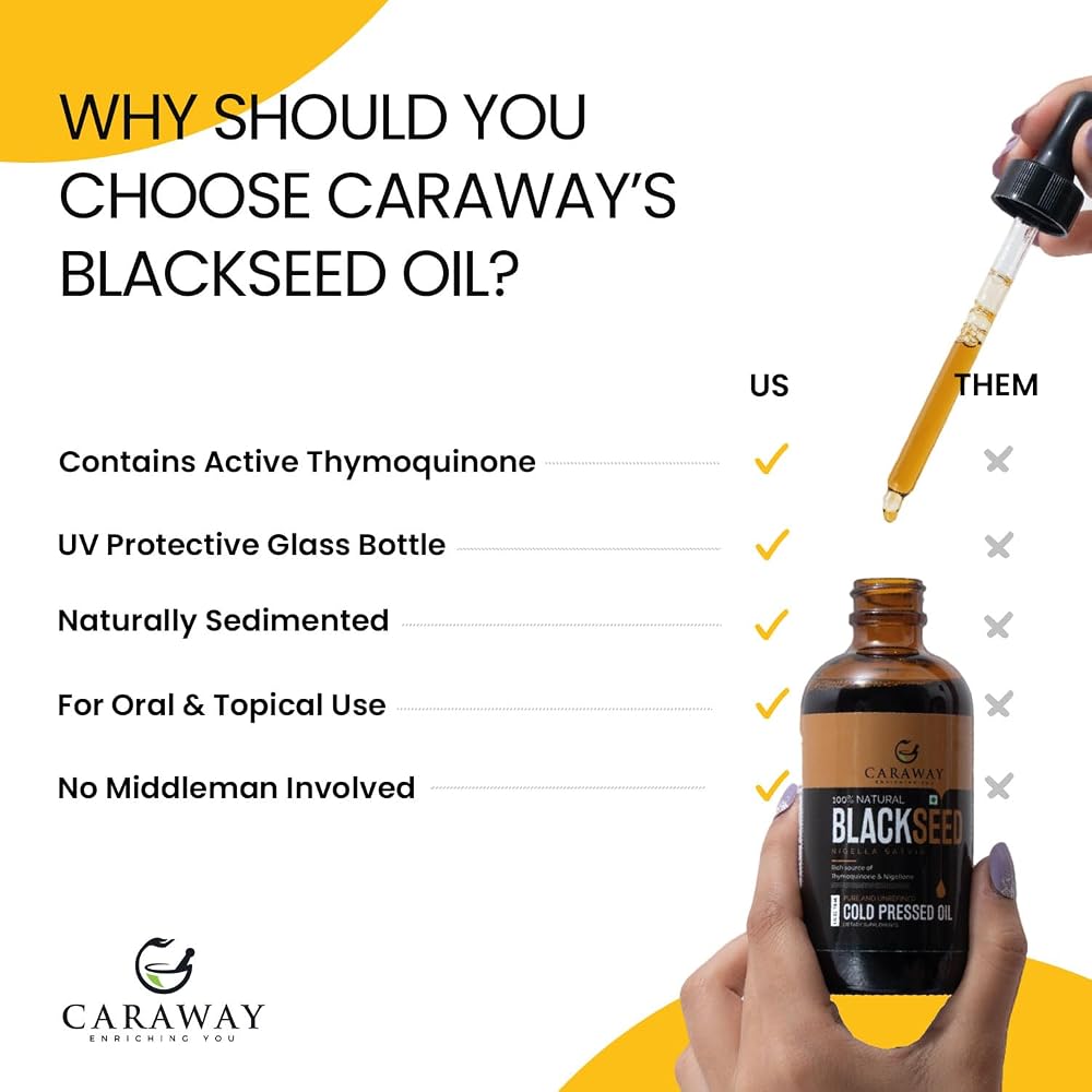 CARAWAY Organic Black Seed Oil - Cold Pressed Nigella Sativa Oil - image 5