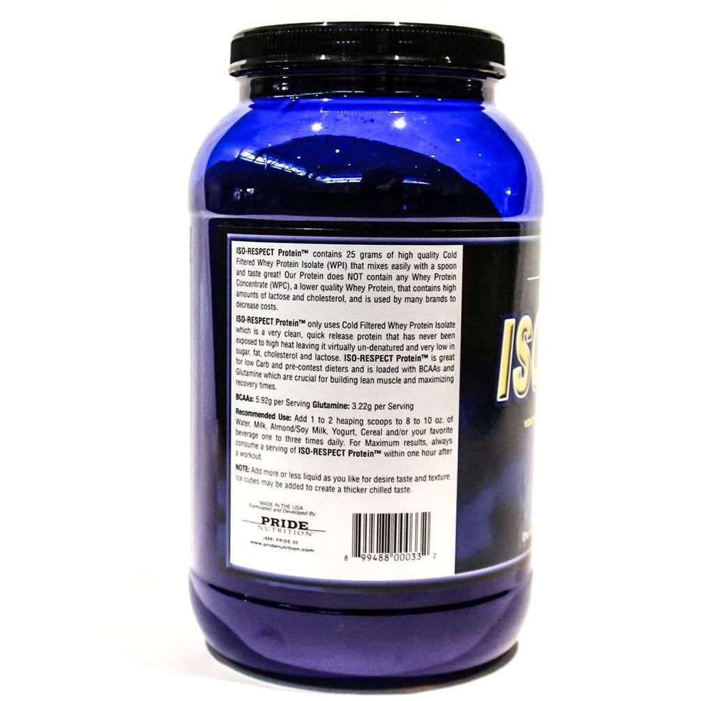 Pride Nutrition #1 Whey Protein Isolate Shake- Iso-Respect Protein