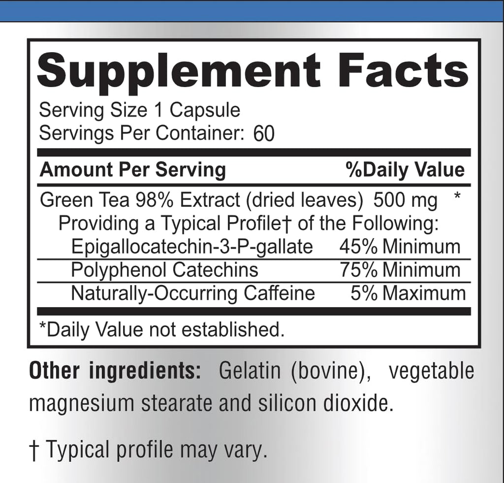 YUMMYVITE Green Tea Extract 98% Super Antioxidant - 60 Capsules - image 7