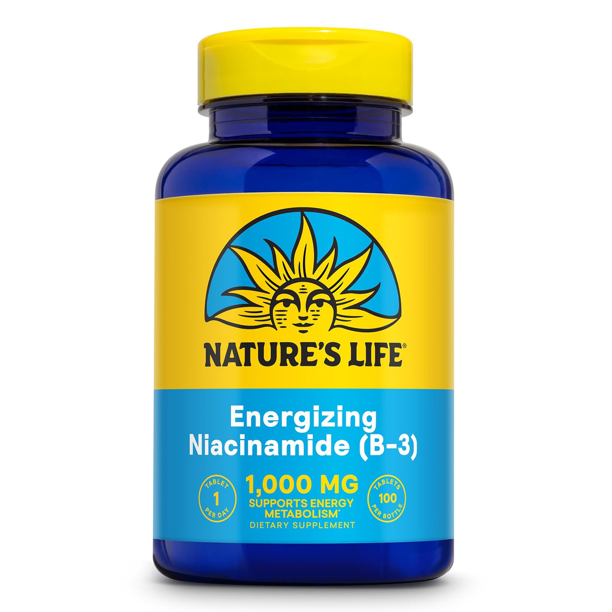 Nature's Life Niacinamide Vitamin B3 1000mg - 100 Tablets