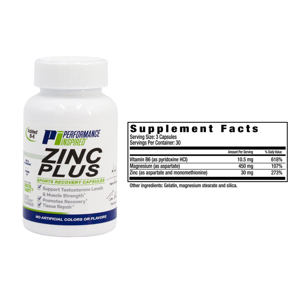 Performance Inspired Zinc+ Capsules with Magnesium & B6 - 90 Count - image 2