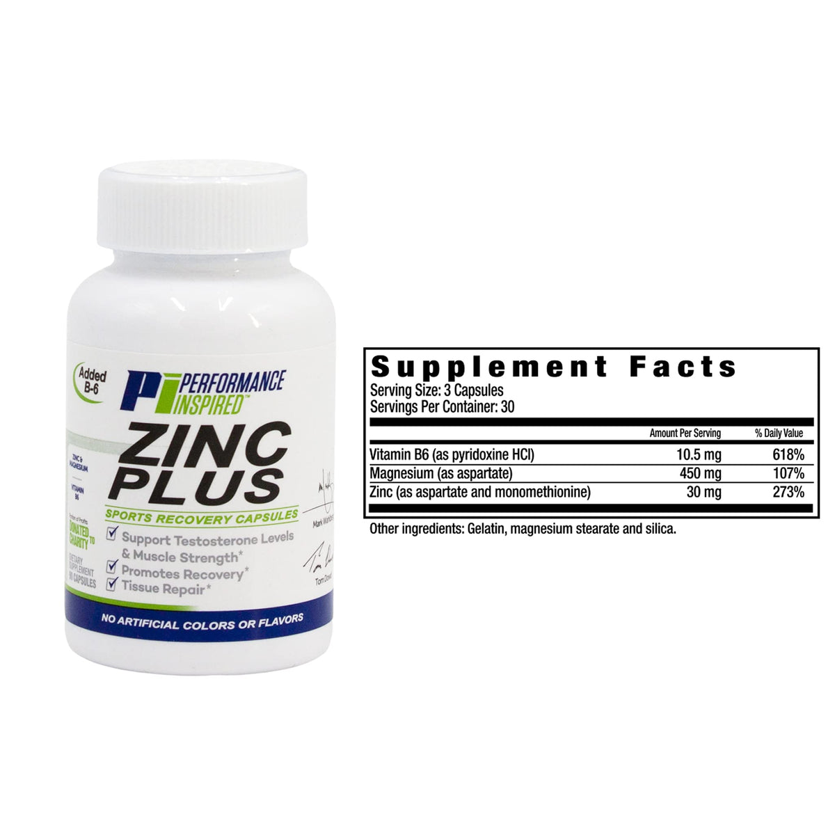 Performance Inspired Zinc+ Capsules with Magnesium & B6 - 90 Count - image 2