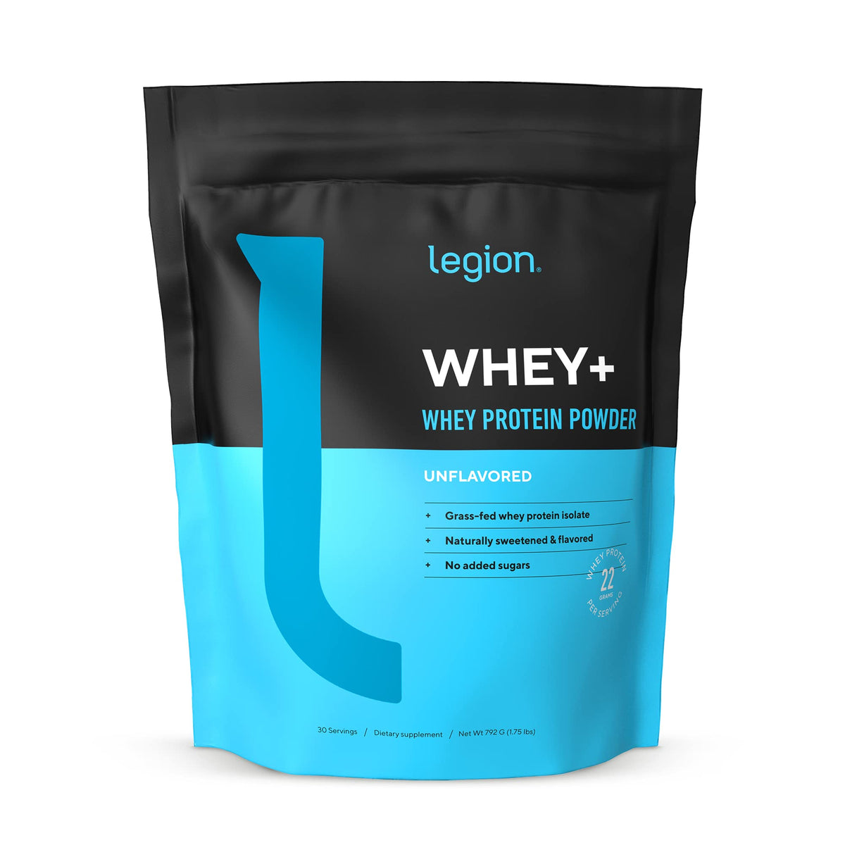 Legion Whey+ Protein Isolate Grass Fed Low Carb - 30 Servings